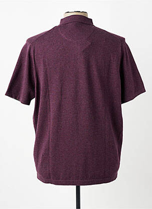 Pull col polo manches courtes violet FYNCH-HATTON homme