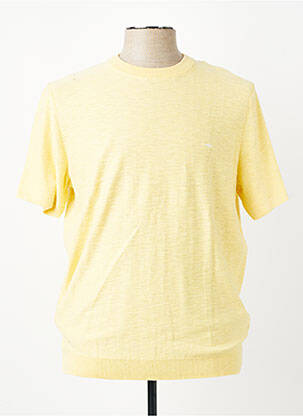 Pull stretch manches courtes jaune FYNCH-HATTON homme