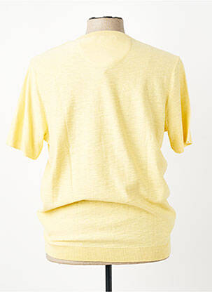 Pull stretch manches courtes jaune FYNCH-HATTON homme