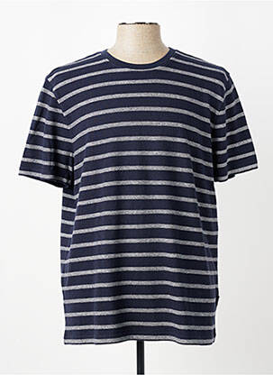 T-shirt coupe cintrée manches courtes bleu FYNCH-HATTON homme