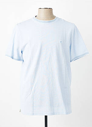 T-shirt broderie manches courtes bleu FYNCH-HATTON homme