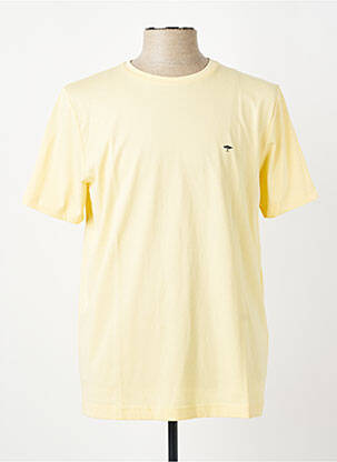 T-shirt broderie manches courtes jaune FYNCH-HATTON homme