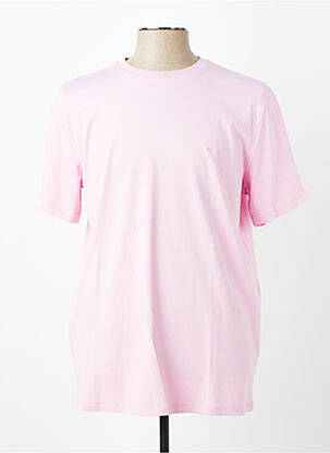 T-shirt broderie manches courtes rose FYNCH-HATTON homme