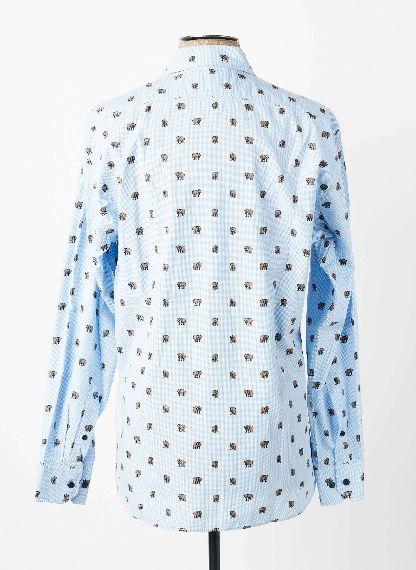 Chemise manches longues poches bleu MARVELIS homme