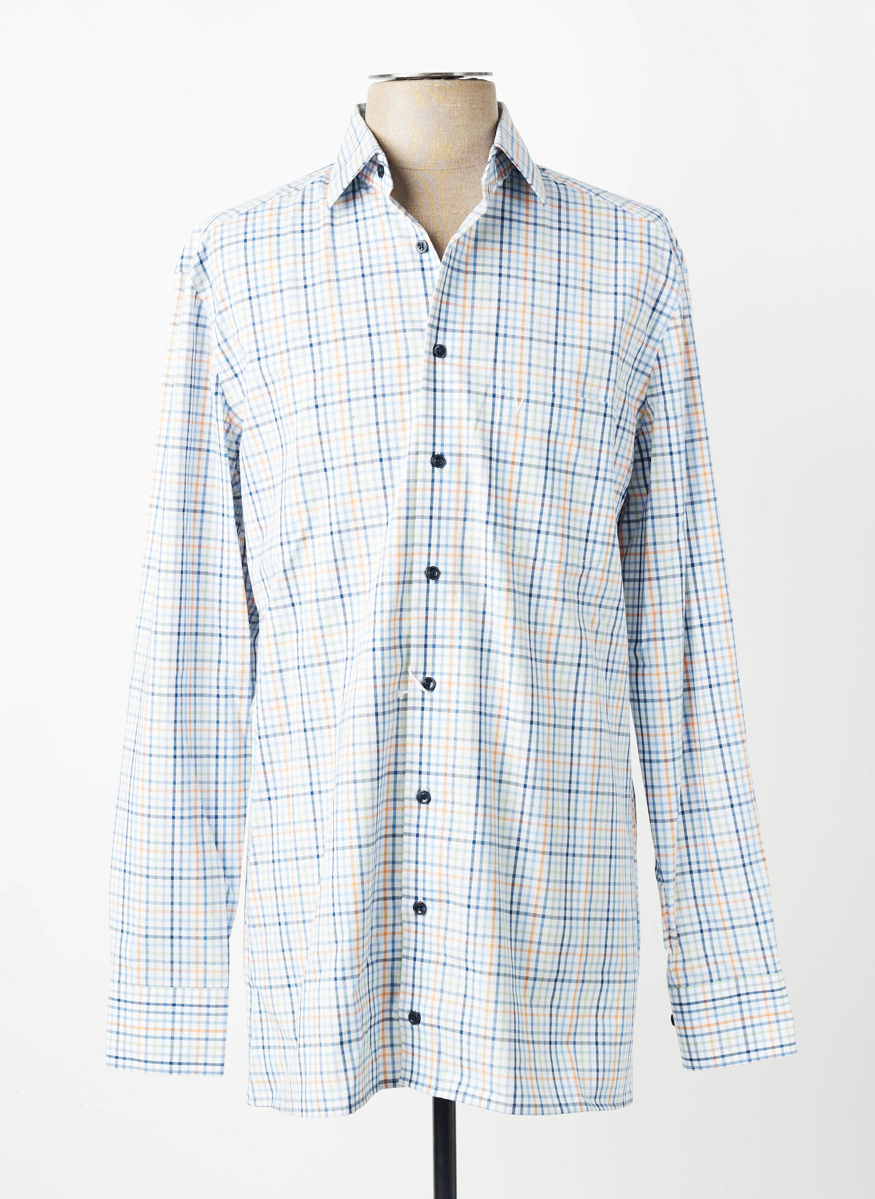 Chemise manches longues poches bleu MARVELIS homme