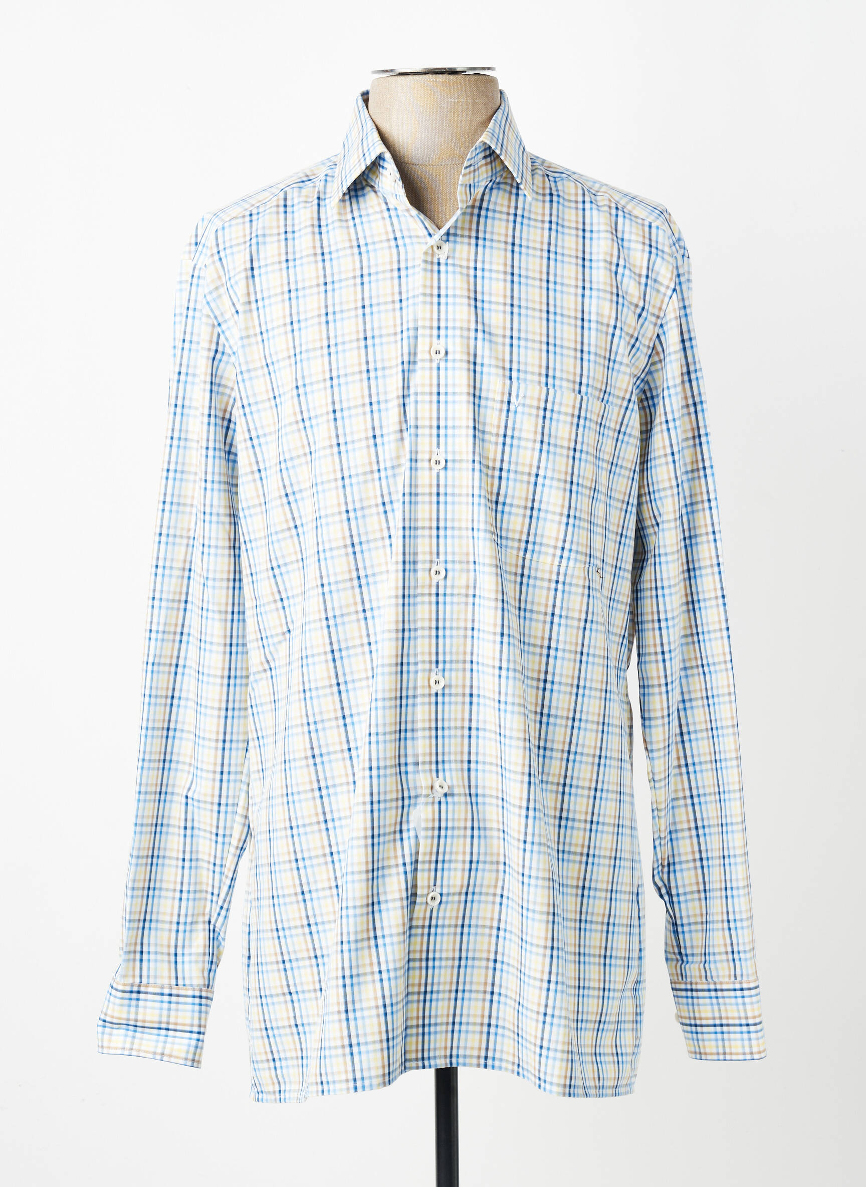 Chemise manches longues poches bleu MARVELIS homme