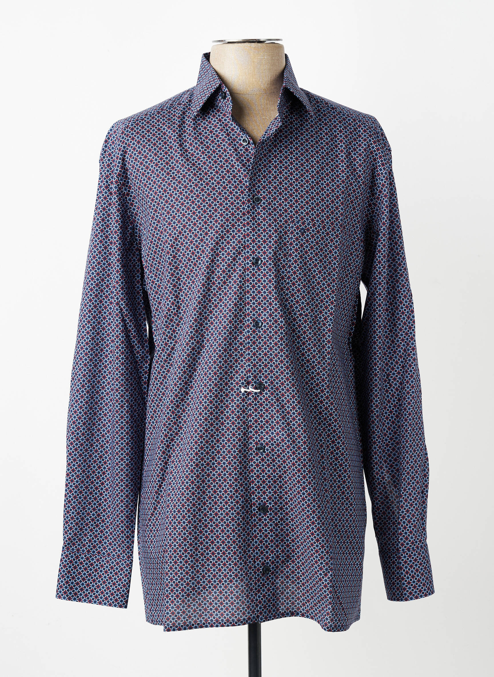 Chemise manches longues imprimé fantaisie bleu MARVELIS homme