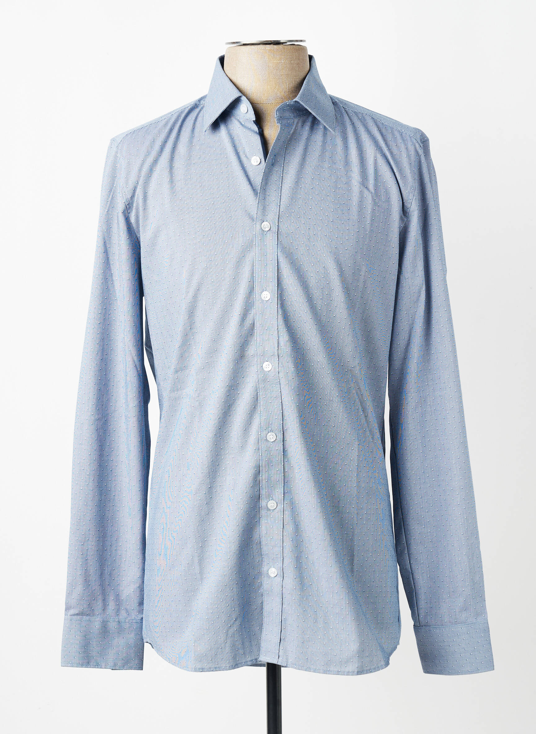 Chemise manches longues coupe cintrée bleu MARVELIS homme