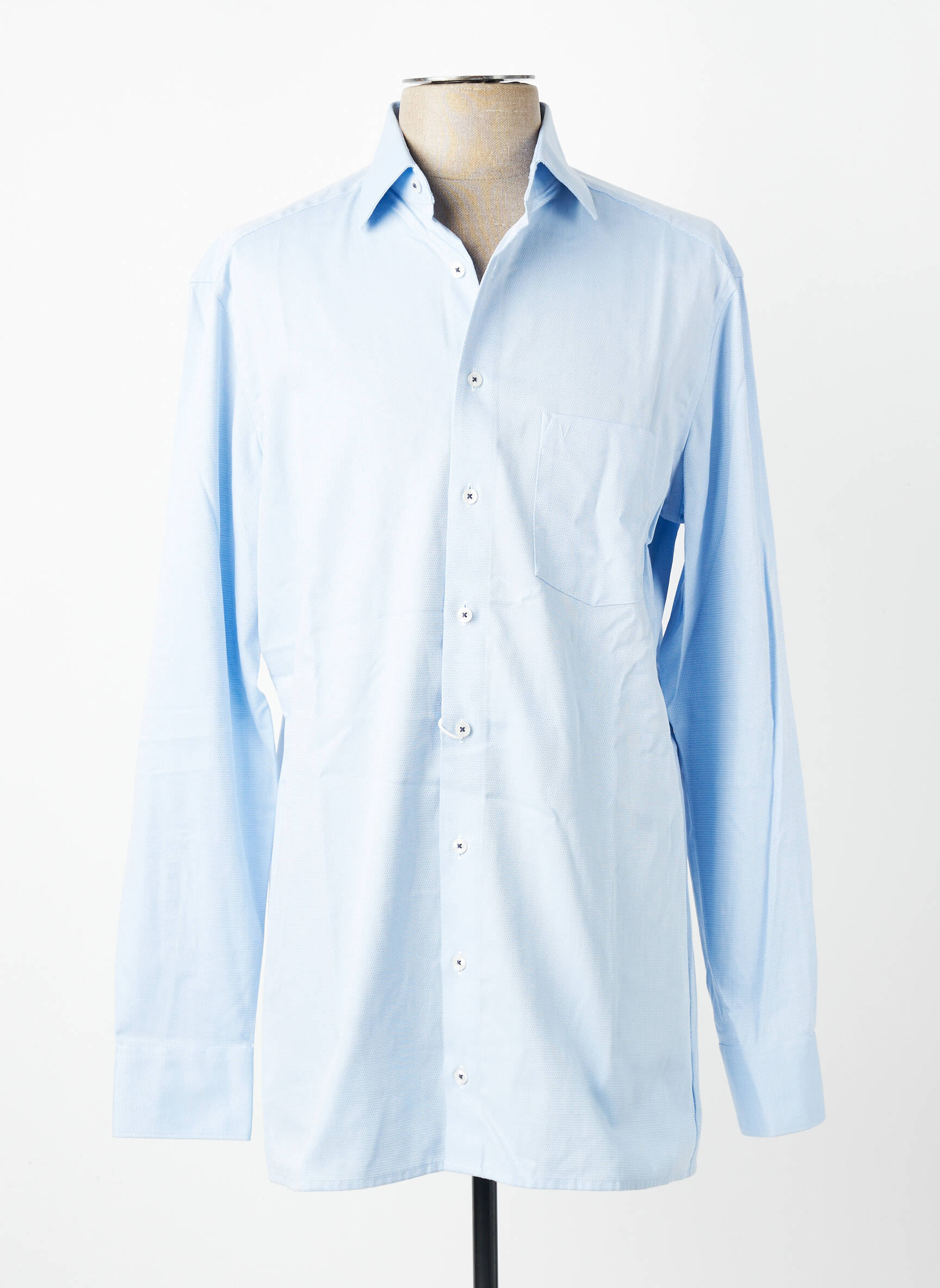 Chemise manches longues poches bleu MARVELIS homme