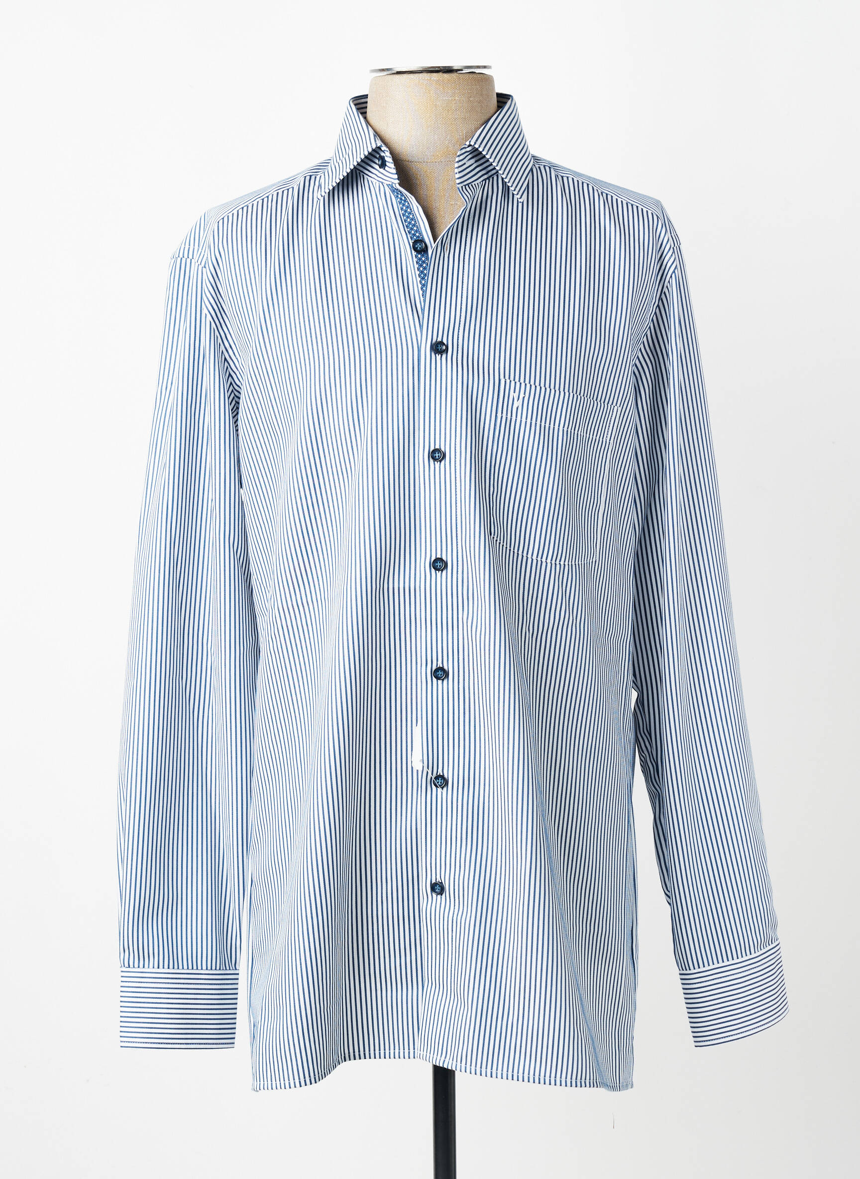 Chemise manches longues poches bleu MARVELIS homme