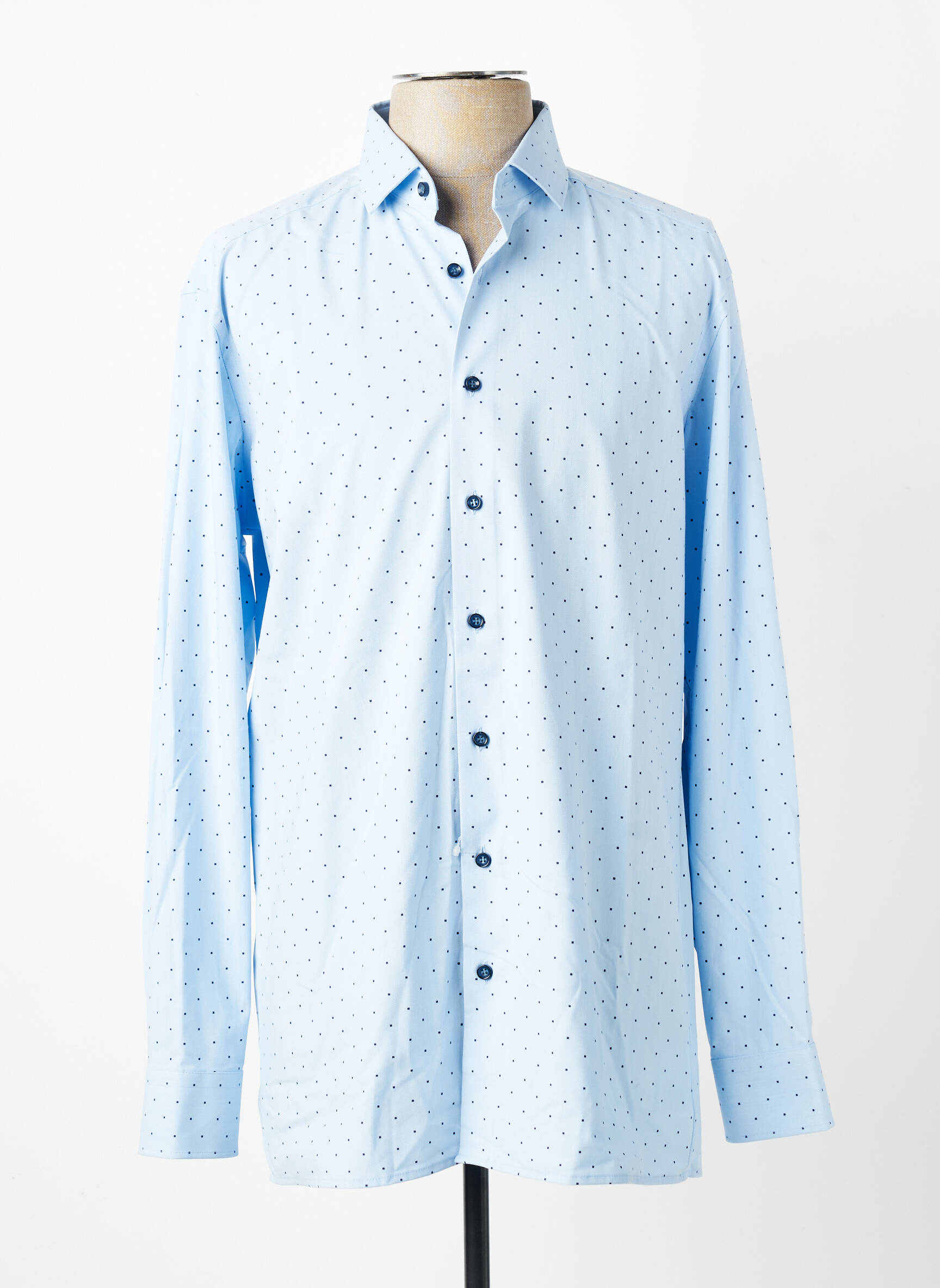 Chemise manches longues imprimé fantaisie bleu MARVELIS homme
