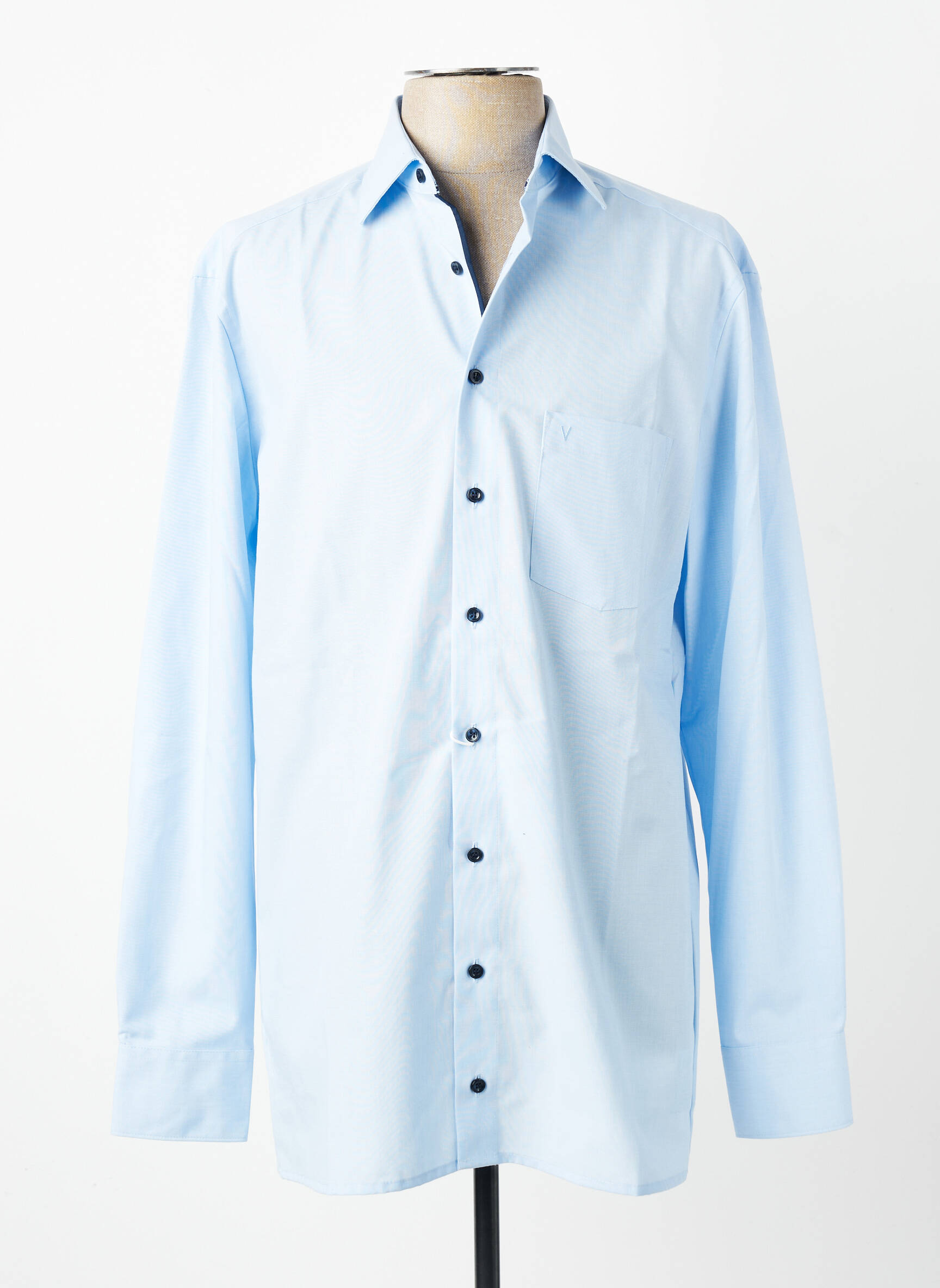 Chemise manches longues poches bleu MARVELIS homme