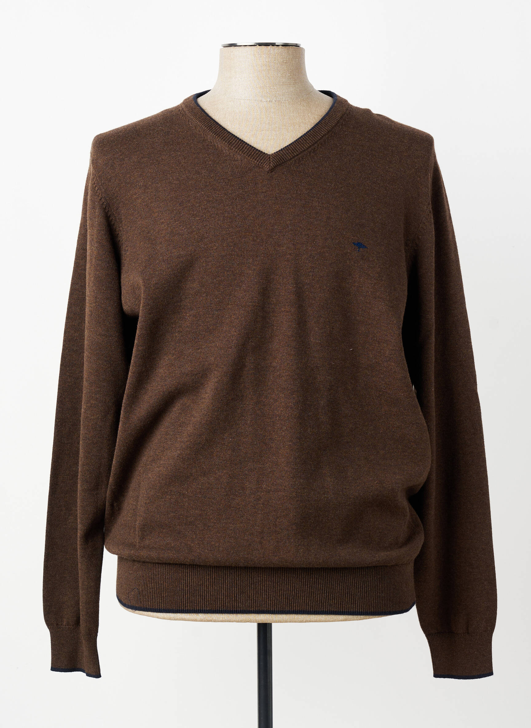 Pull stretch manches longues marron FYNCH-HATTON homme