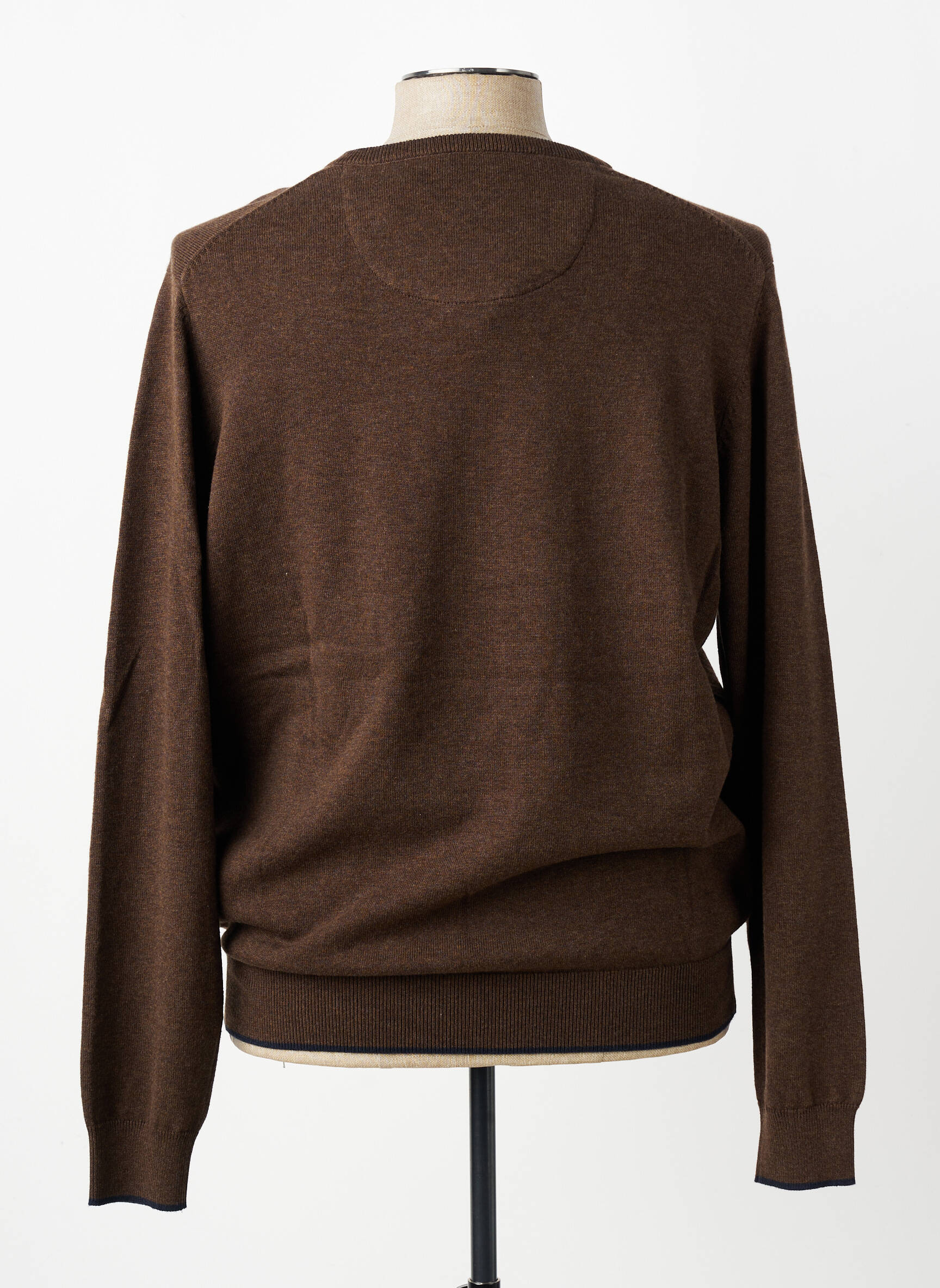 Pull stretch manches longues marron FYNCH-HATTON homme