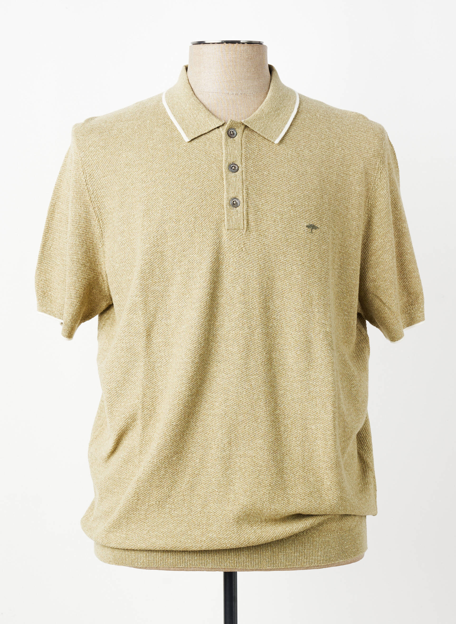Pull col polo manches courtes vert FYNCH-HATTON homme