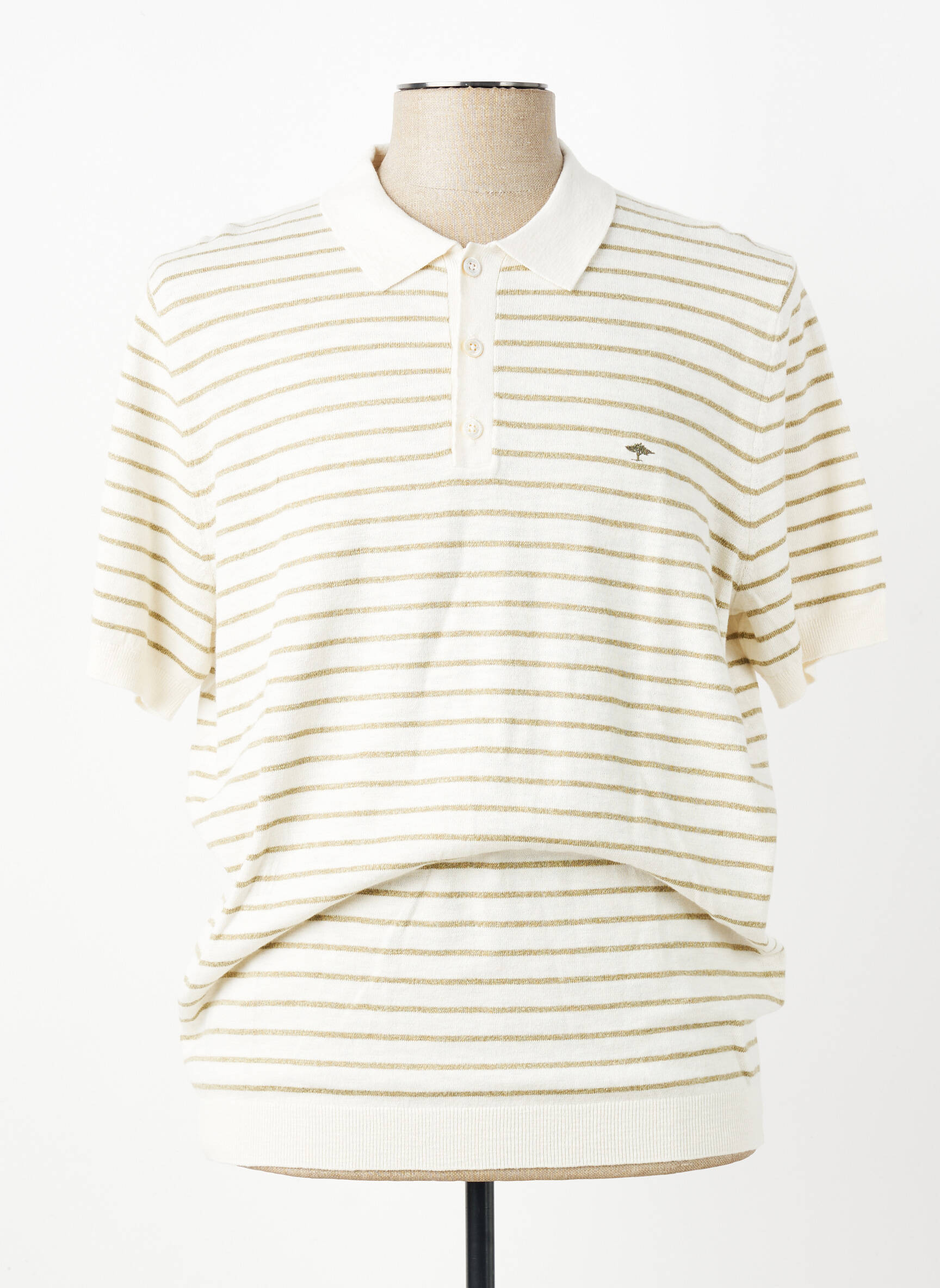 Pull col polo manches courtes beige FYNCH-HATTON homme