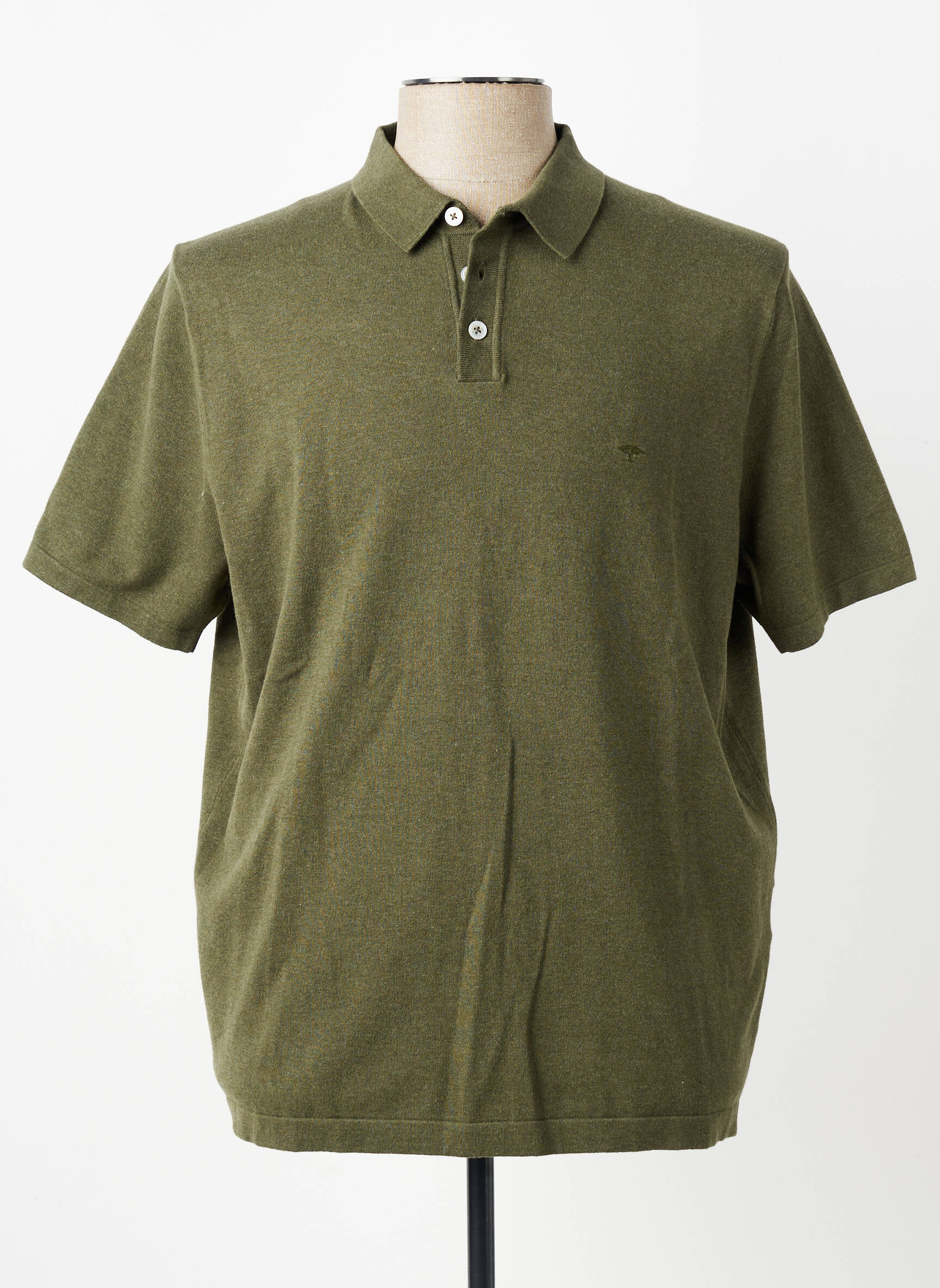 Pull col polo manches courtes vert FYNCH-HATTON homme