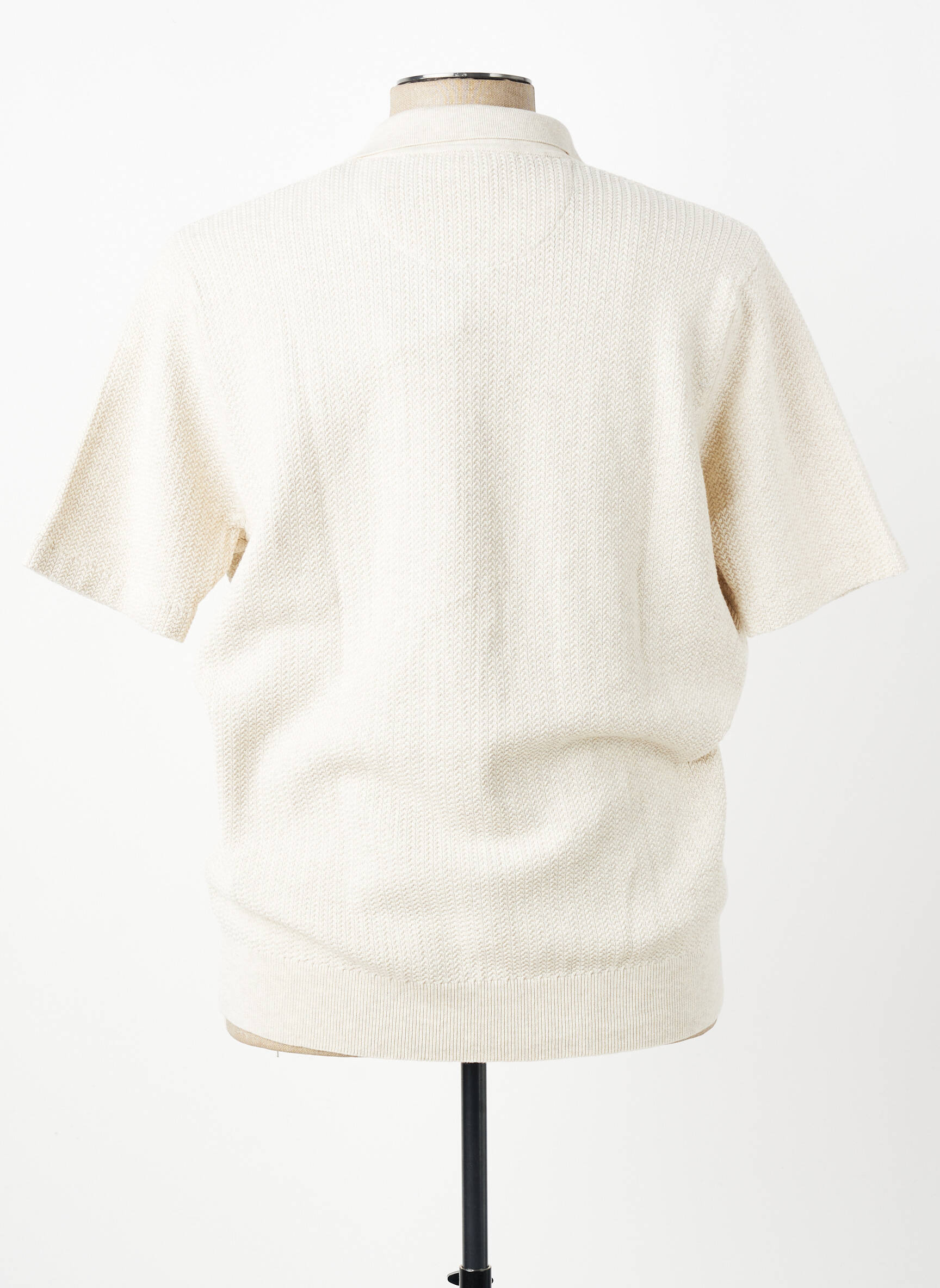 Pull col polo manches courtes beige FYNCH-HATTON homme