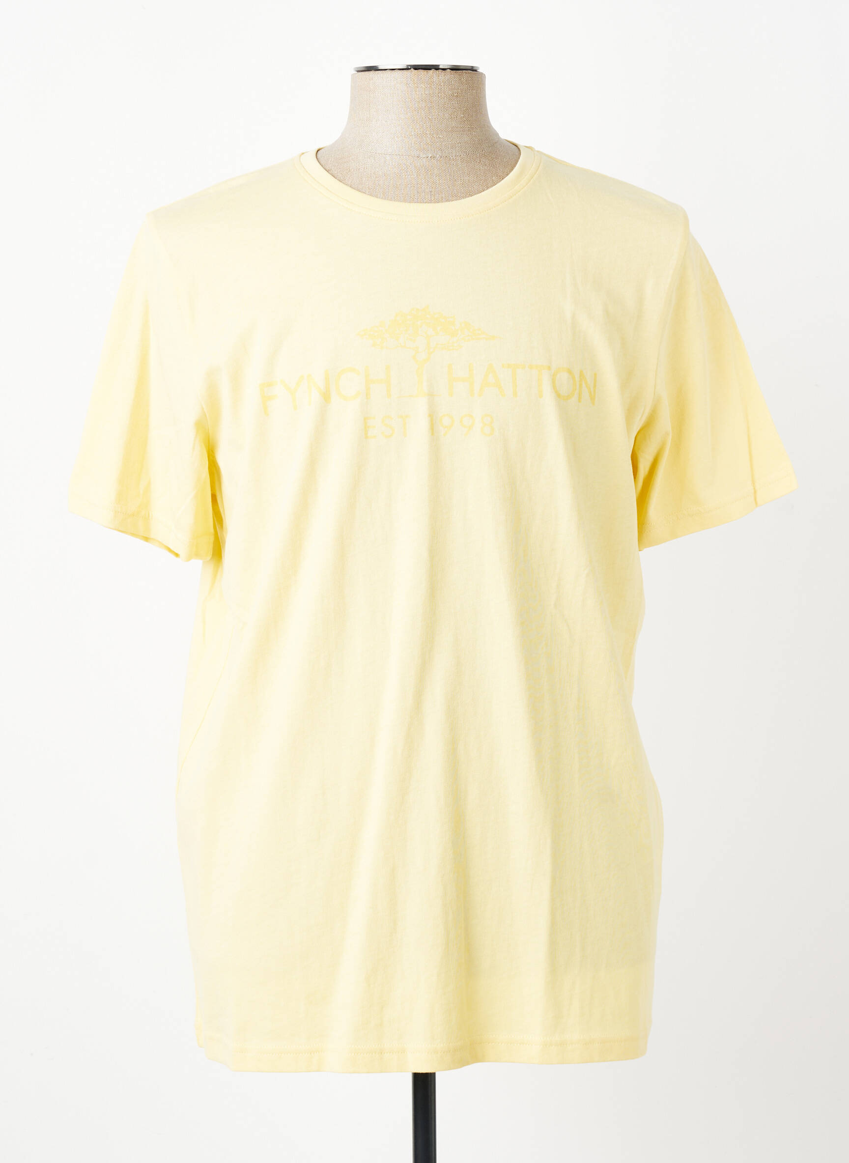 T-shirt coupe cintrée manches courtes jaune FYNCH-HATTON homme