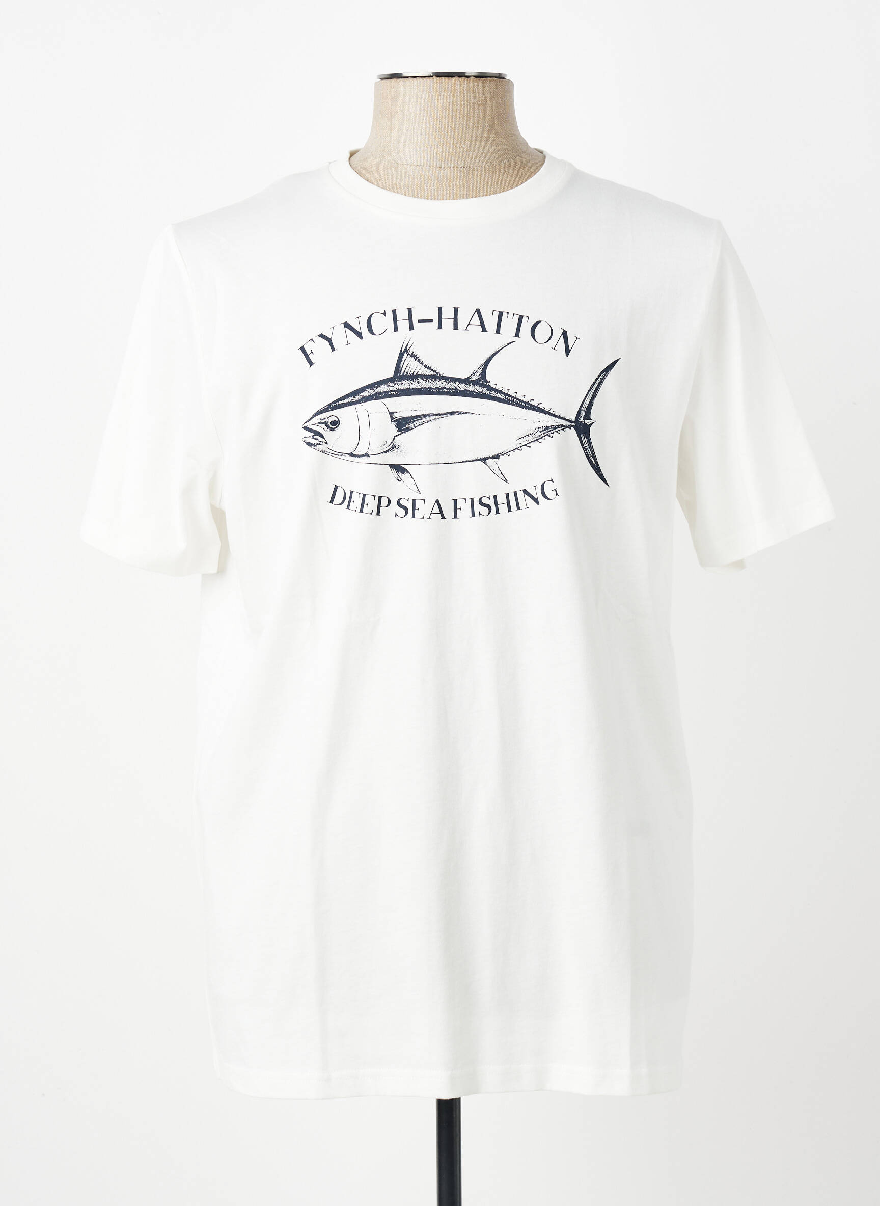 T-shirt coupe cintrée manches courtes blanc FYNCH-HATTON homme