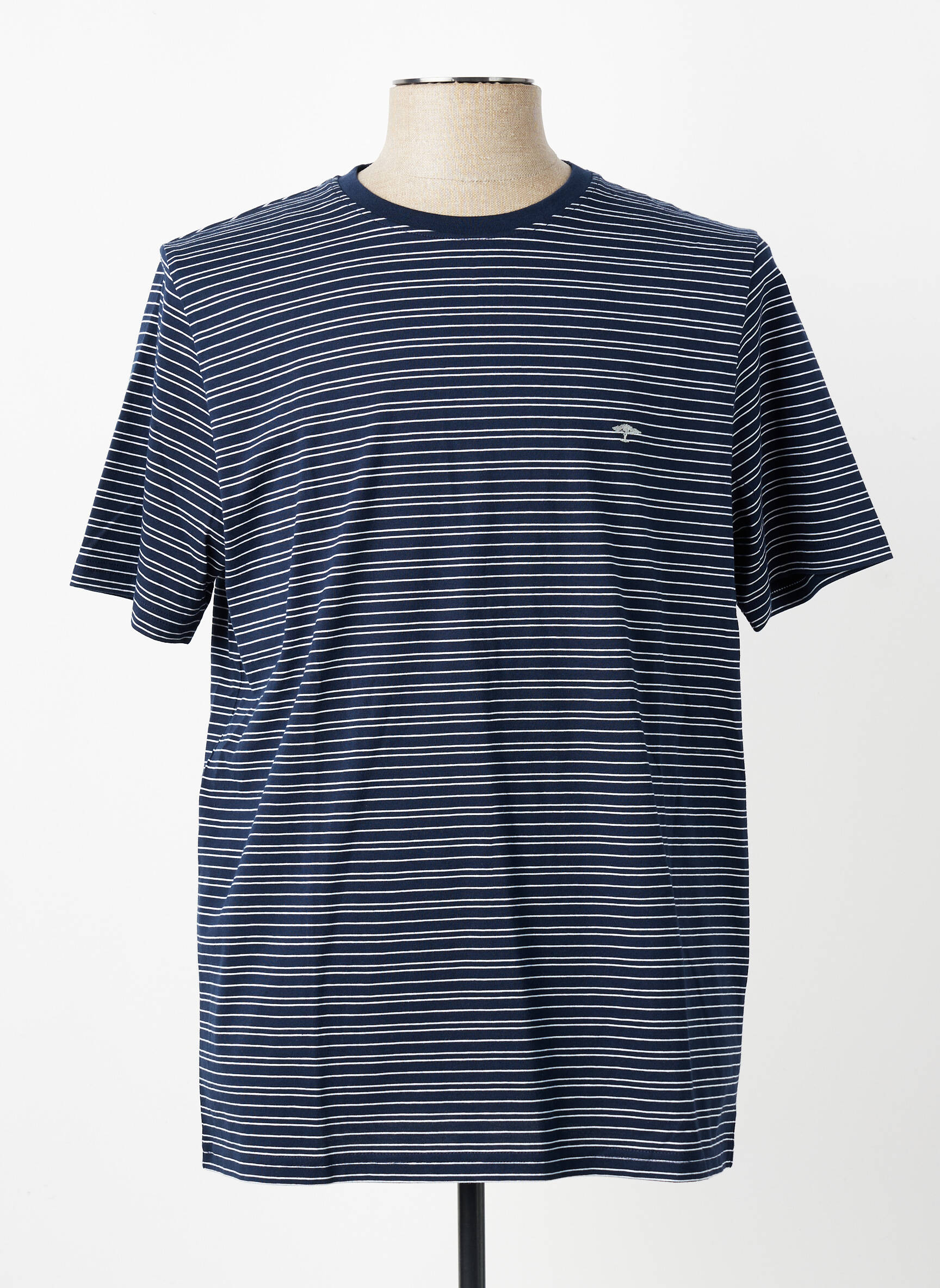 T-shirt broderie manches courtes bleu FYNCH-HATTON homme