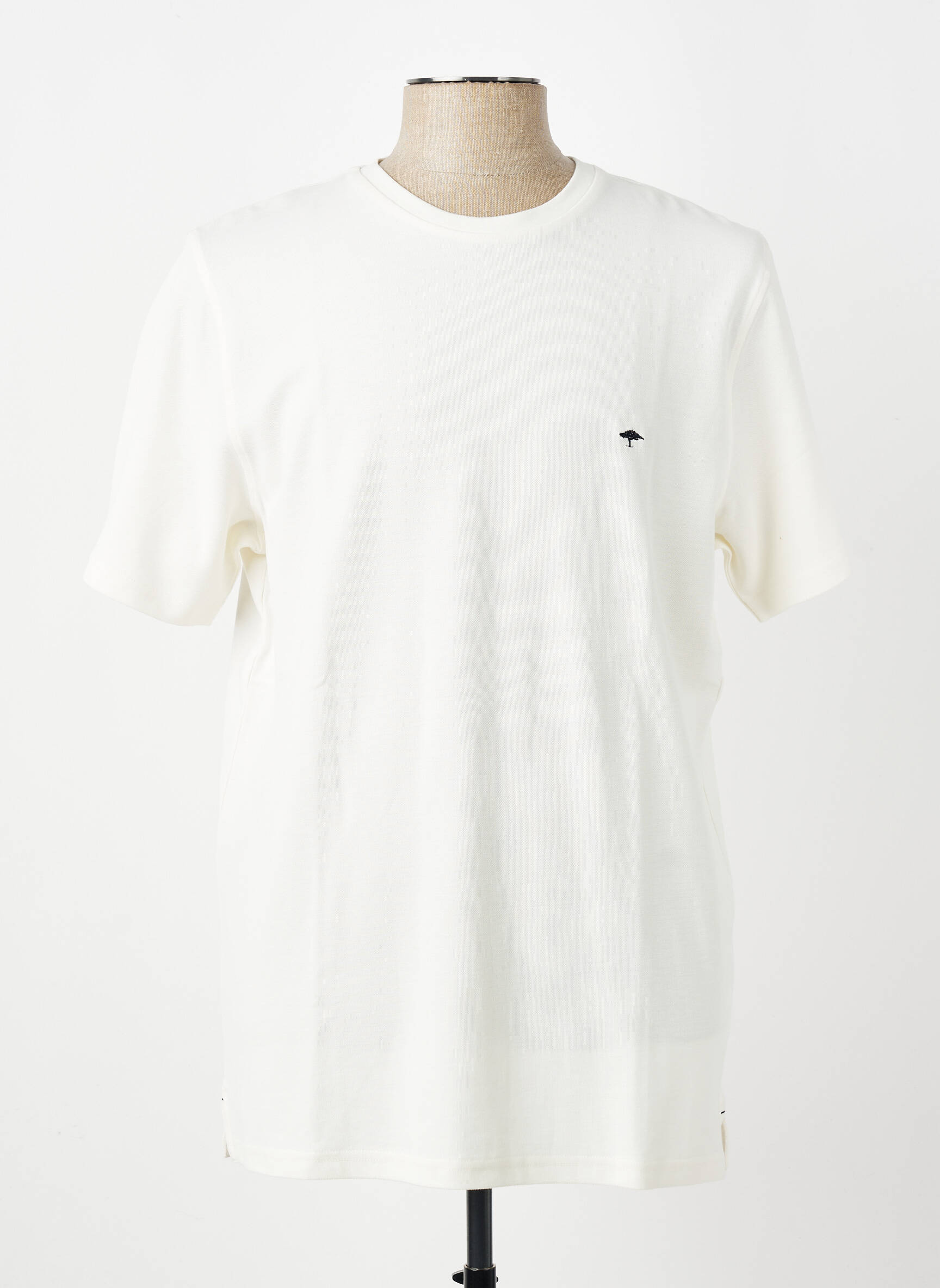 T-shirt broderie manches courtes beige FYNCH-HATTON homme