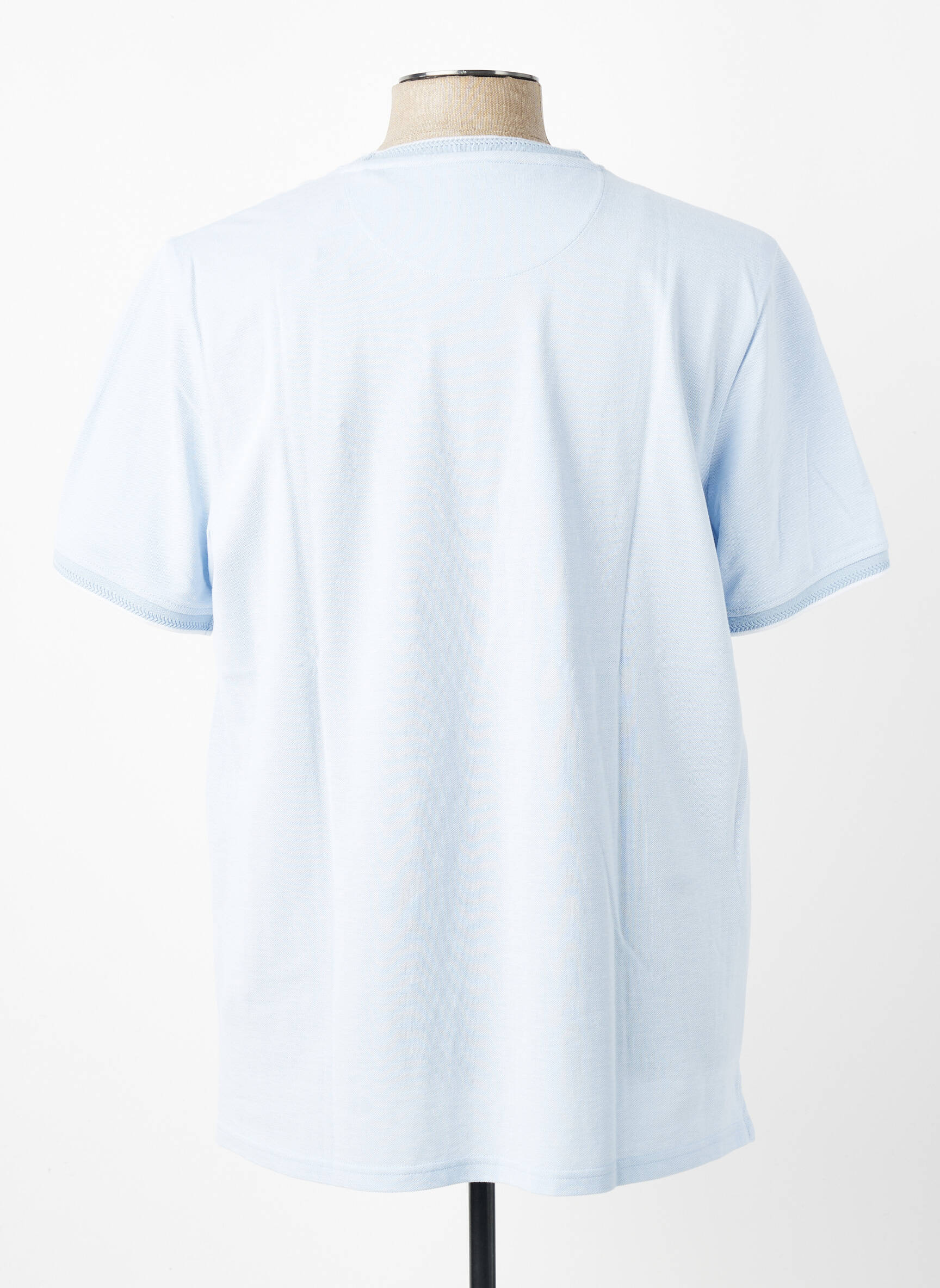 T-shirt broderie manches courtes bleu FYNCH-HATTON homme
