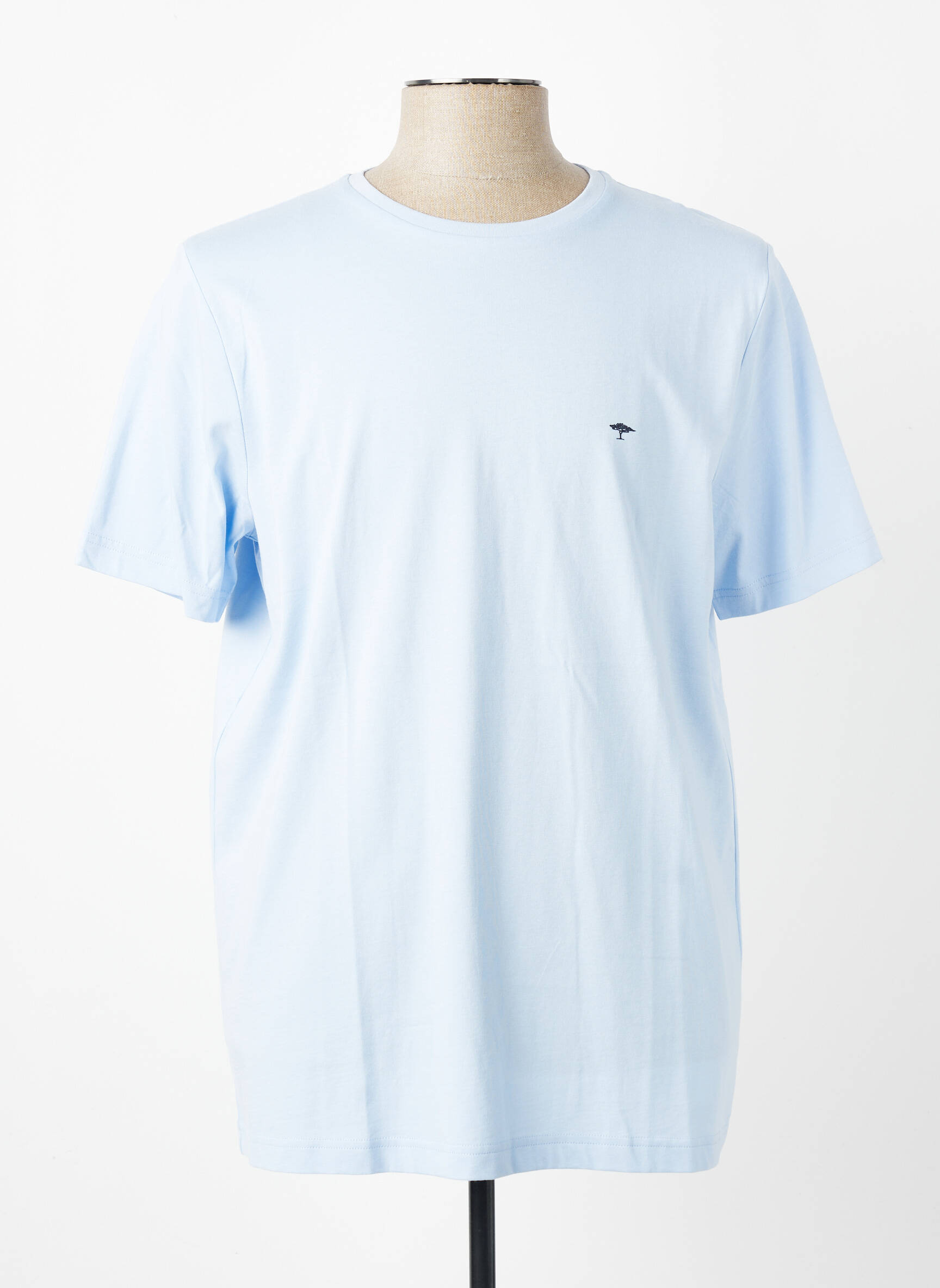 T-shirt broderie manches courtes bleu FYNCH-HATTON homme