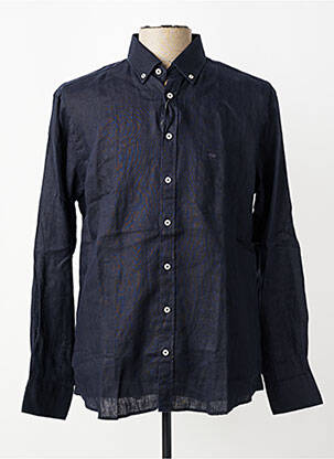 Chemise manches longues coupe cintrée bleu fonce FYNCH-HATTON homme