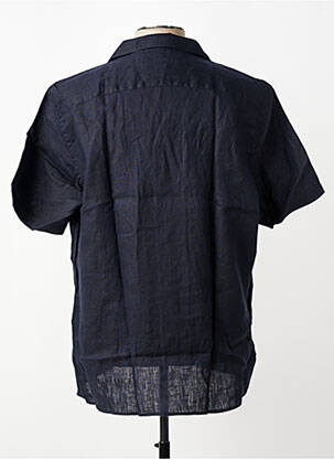 Chemise manches courtes col tailleur bleu FYNCH-HATTON homme