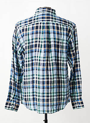 Chemise manches longues imprimé écossais bleu FYNCH-HATTON homme