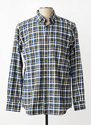 Chemise manches longues imprimé carreaux vert FYNCH-HATTON homme