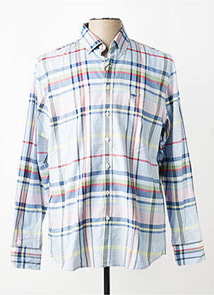 Chemise manches longues imprimé écossais bleu FYNCH-HATTON homme