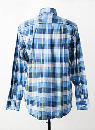 Chemise manches longues imprimé carreaux bleu FYNCH-HATTON homme