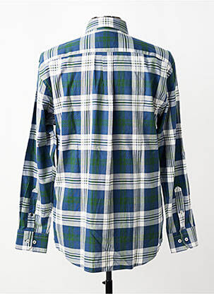 Chemise manches longues imprimé écossais bleu FYNCH-HATTON homme