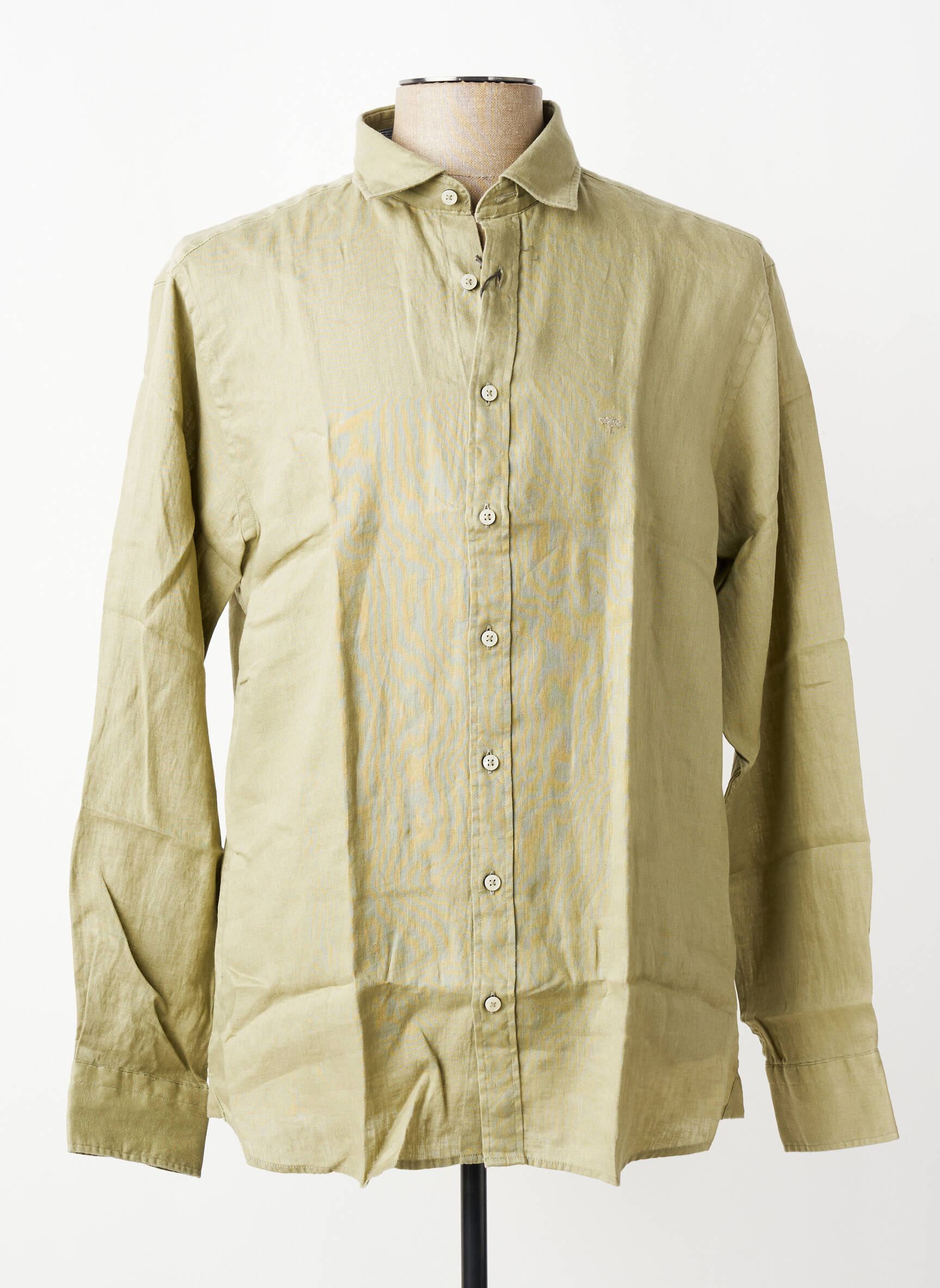 Chemise manches longues coupe cintrée vert FYNCH-HATTON homme