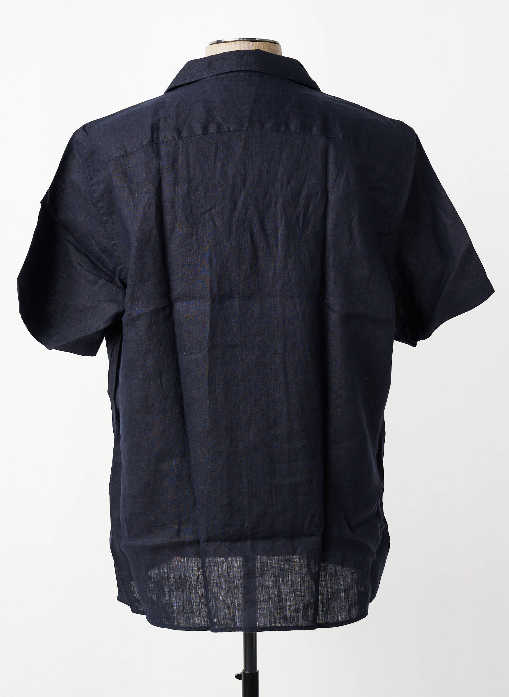Chemise manches courtes col tailleur bleu FYNCH-HATTON homme