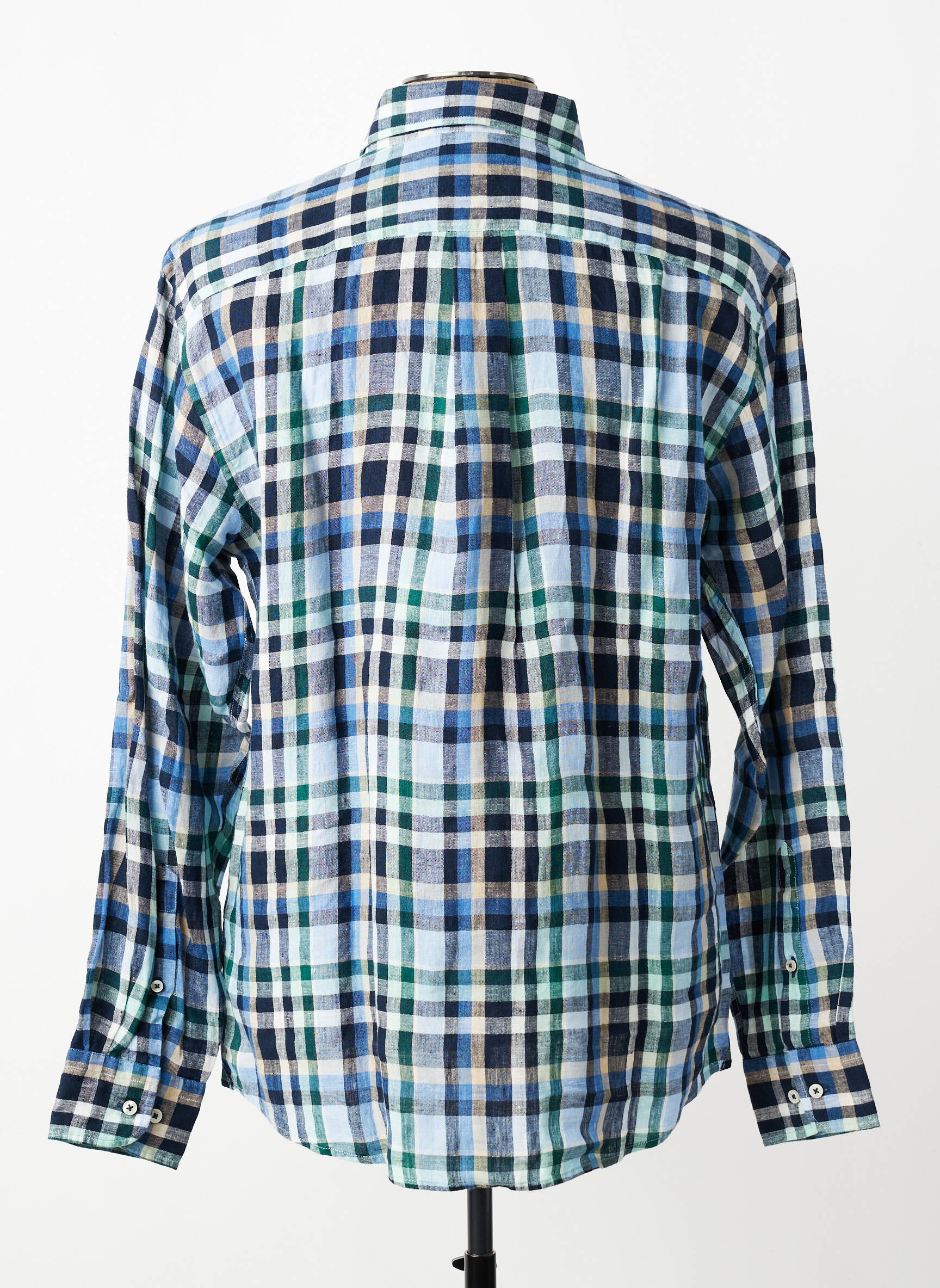 Chemise manches longues imprimé écossais bleu FYNCH-HATTON homme