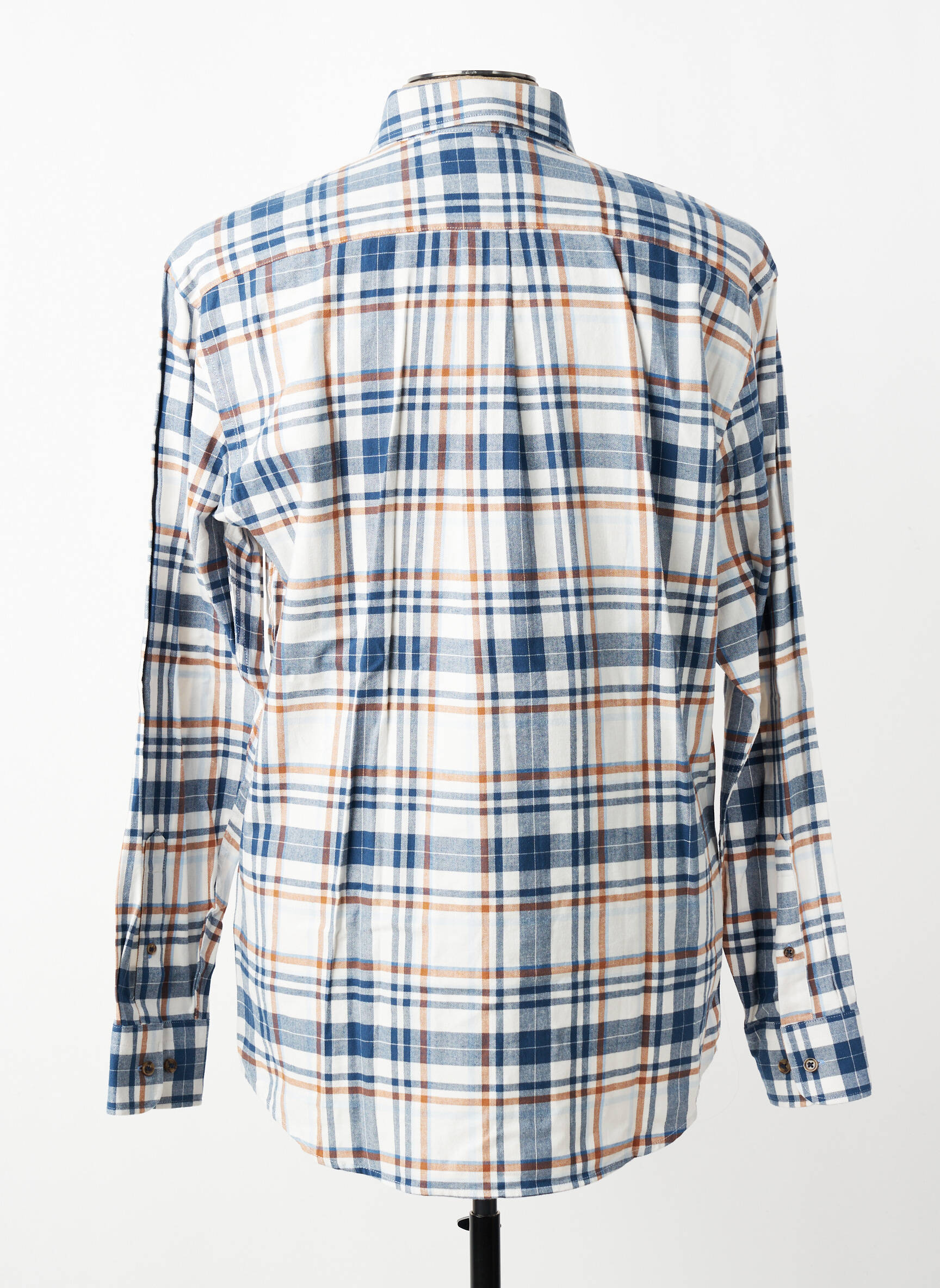 Chemise manches longues imprimé écossais bleu FYNCH-HATTON homme