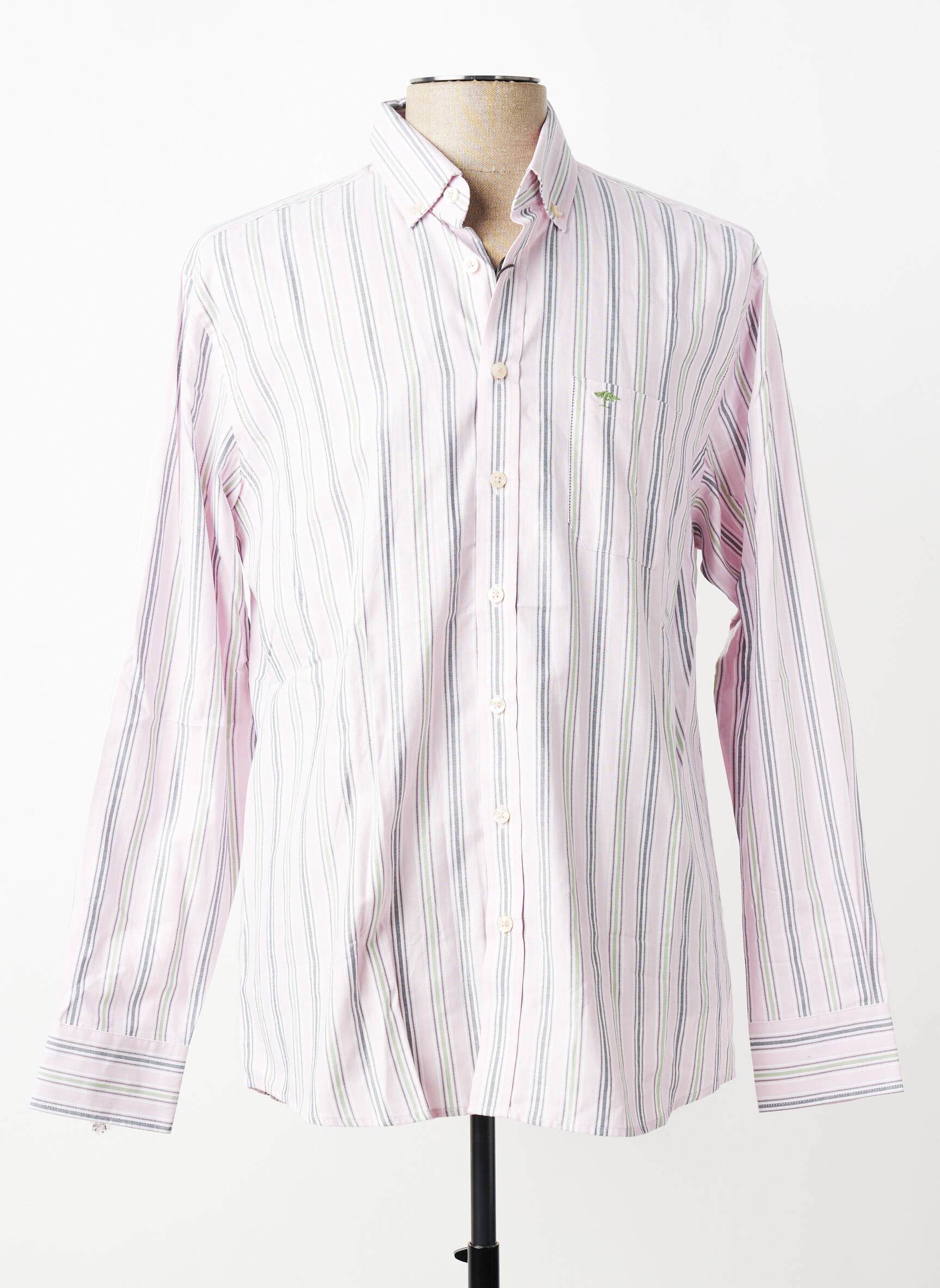 Chemise manches longues imprimé rayures rose FYNCH-HATTON homme