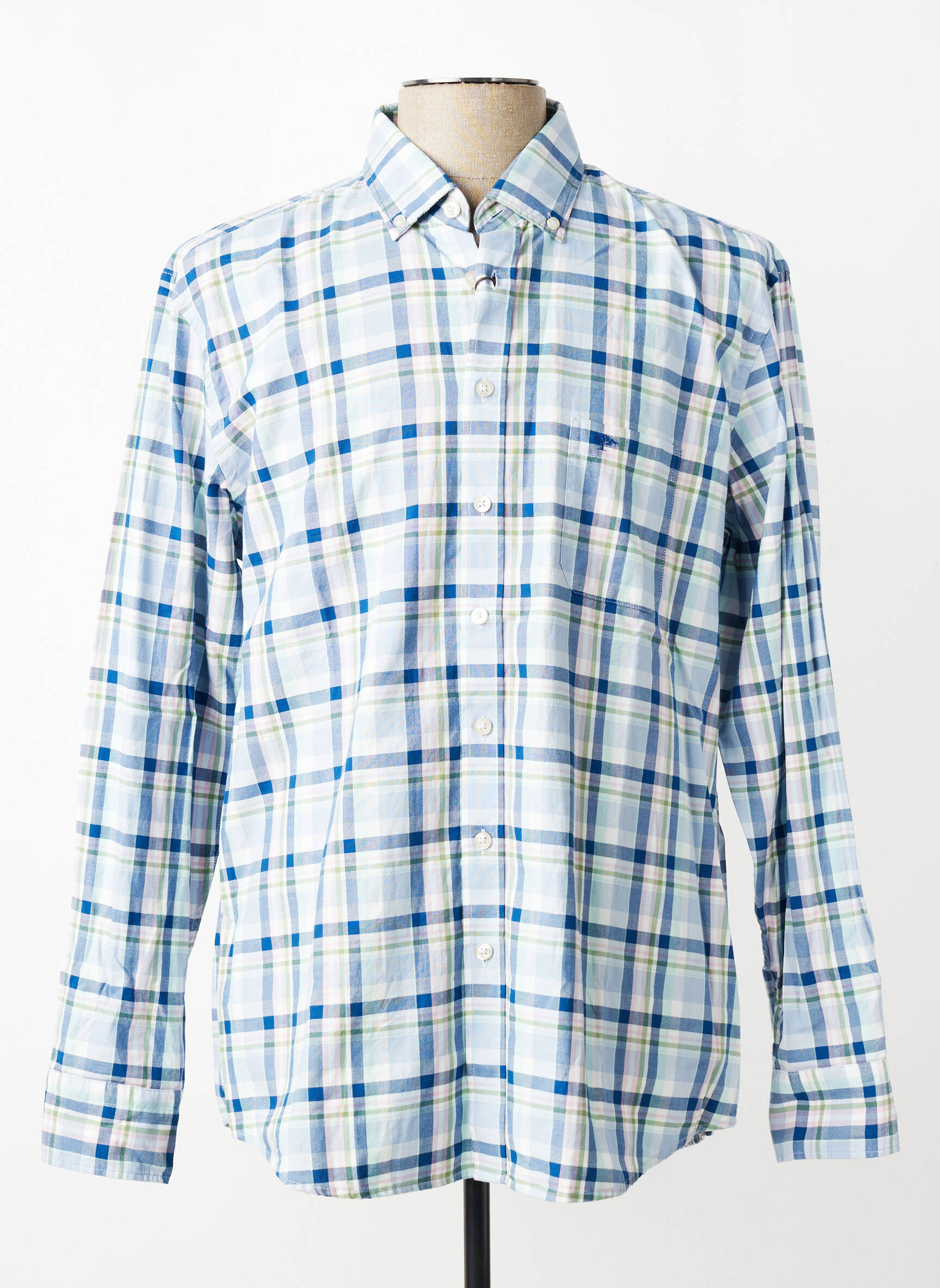 Chemise manches longues imprimé écossais vert FYNCH-HATTON homme