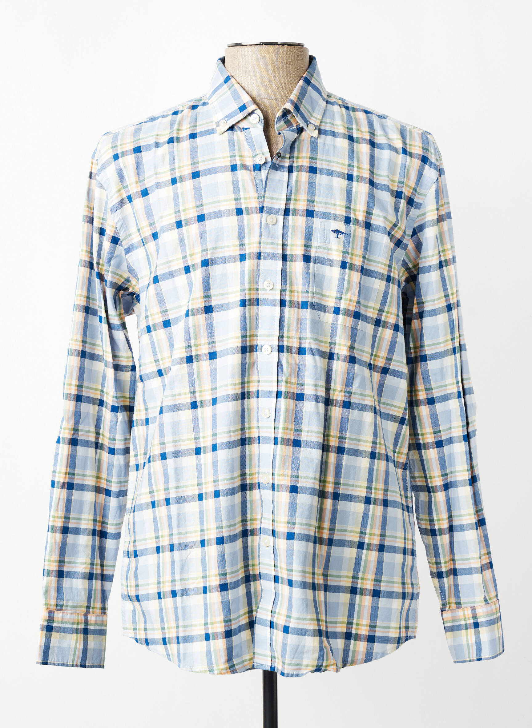 Chemise manches longues imprimé écossais jaune FYNCH-HATTON homme