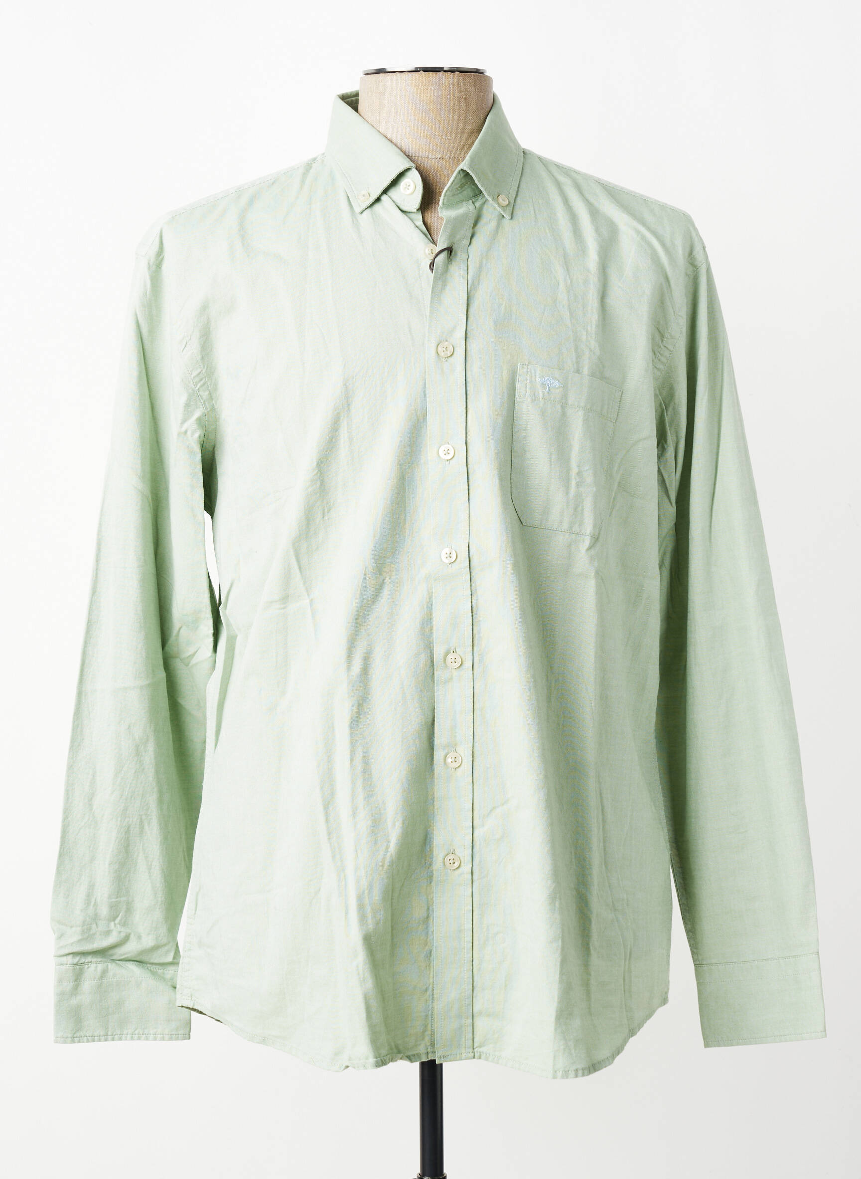 Chemise manches longues coupe cintrée vert FYNCH-HATTON homme