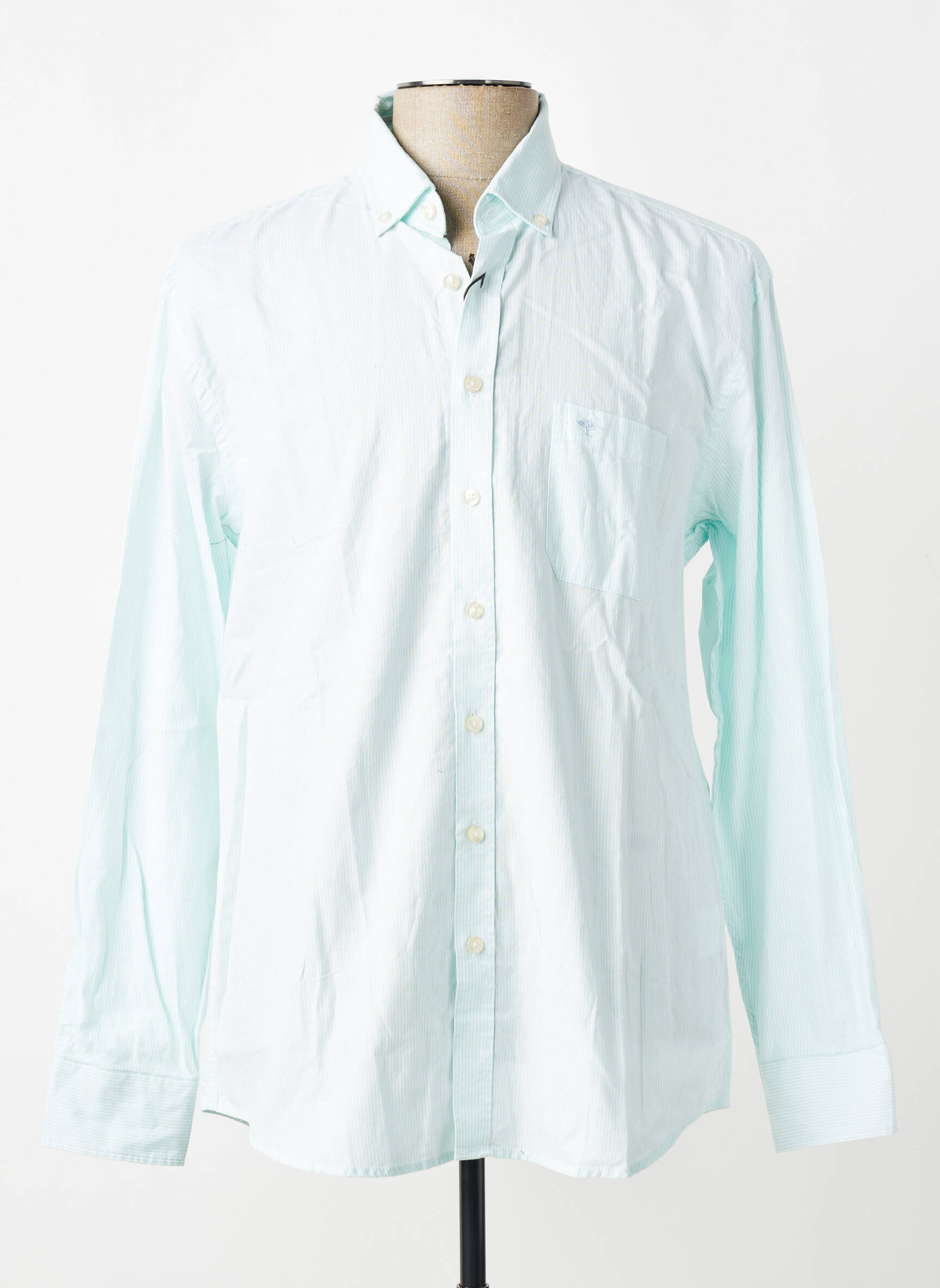 Chemise manches longues coupe droite vert FYNCH-HATTON homme