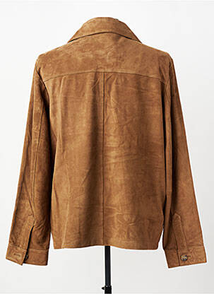 Veste en cuir col chemisier marron FYNCH-HATTON homme
