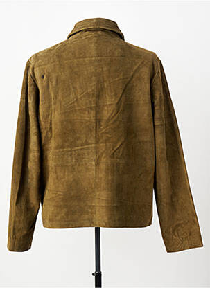 Veste en cuir col chemisier vert FYNCH-HATTON homme