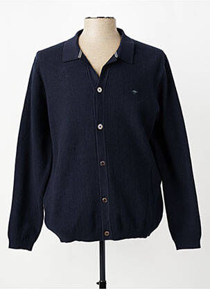 Gilet manches longues fermeture boutonnée sur le devant bleu FYNCH-HATTON homme