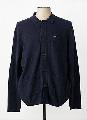 Gilet manches longues fermeture boutonnée sur le devant bleu FYNCH-HATTON homme