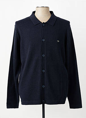 Gilet manches longues fermeture boutonnée sur le devant bleu FYNCH-HATTON homme