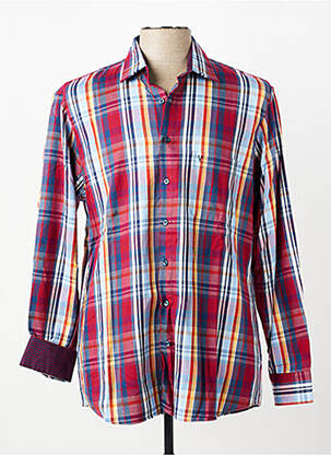 Chemise manches longues poches rouge MARVELIS homme